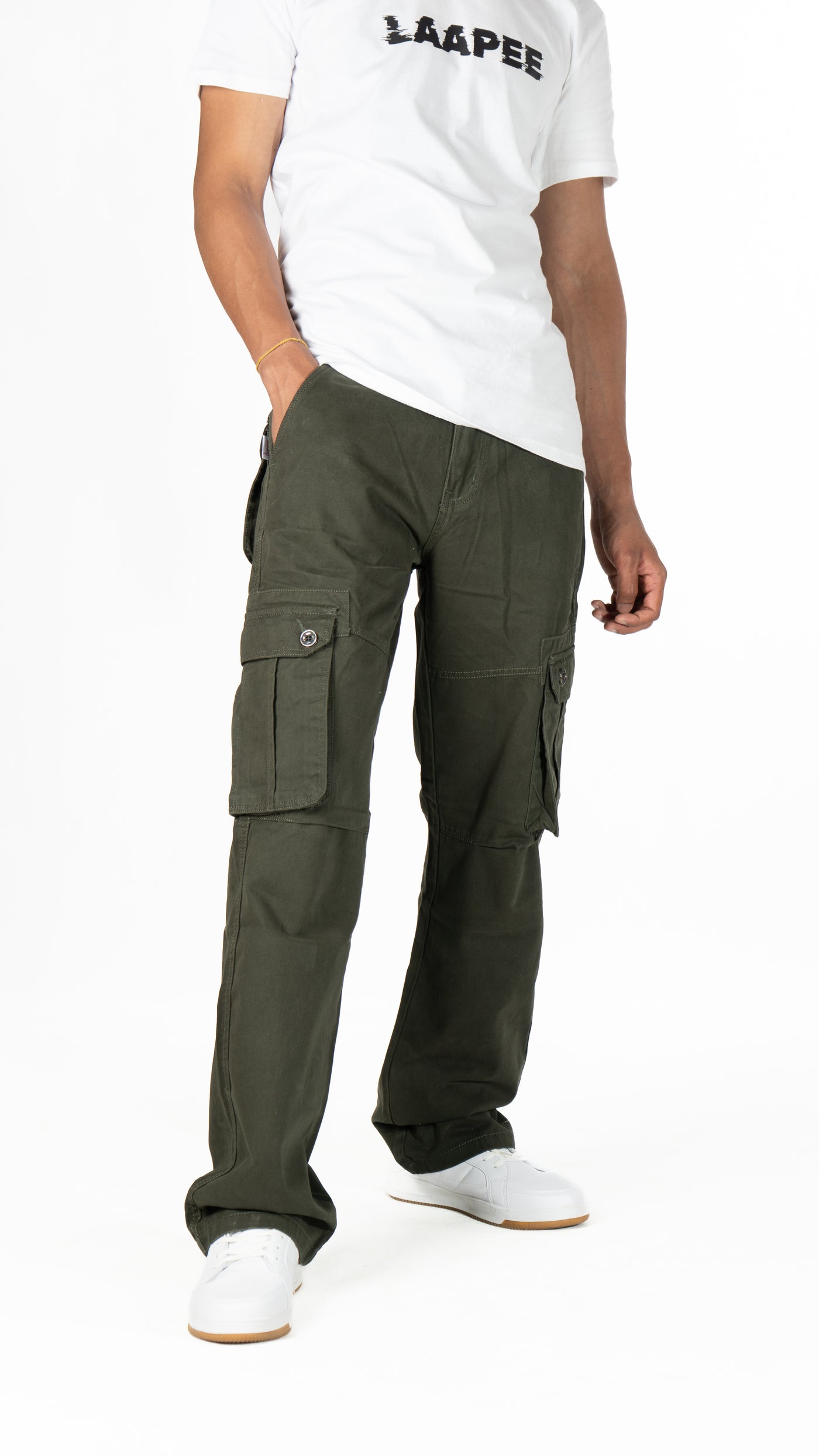Olive Green 6 Pocket Cargo