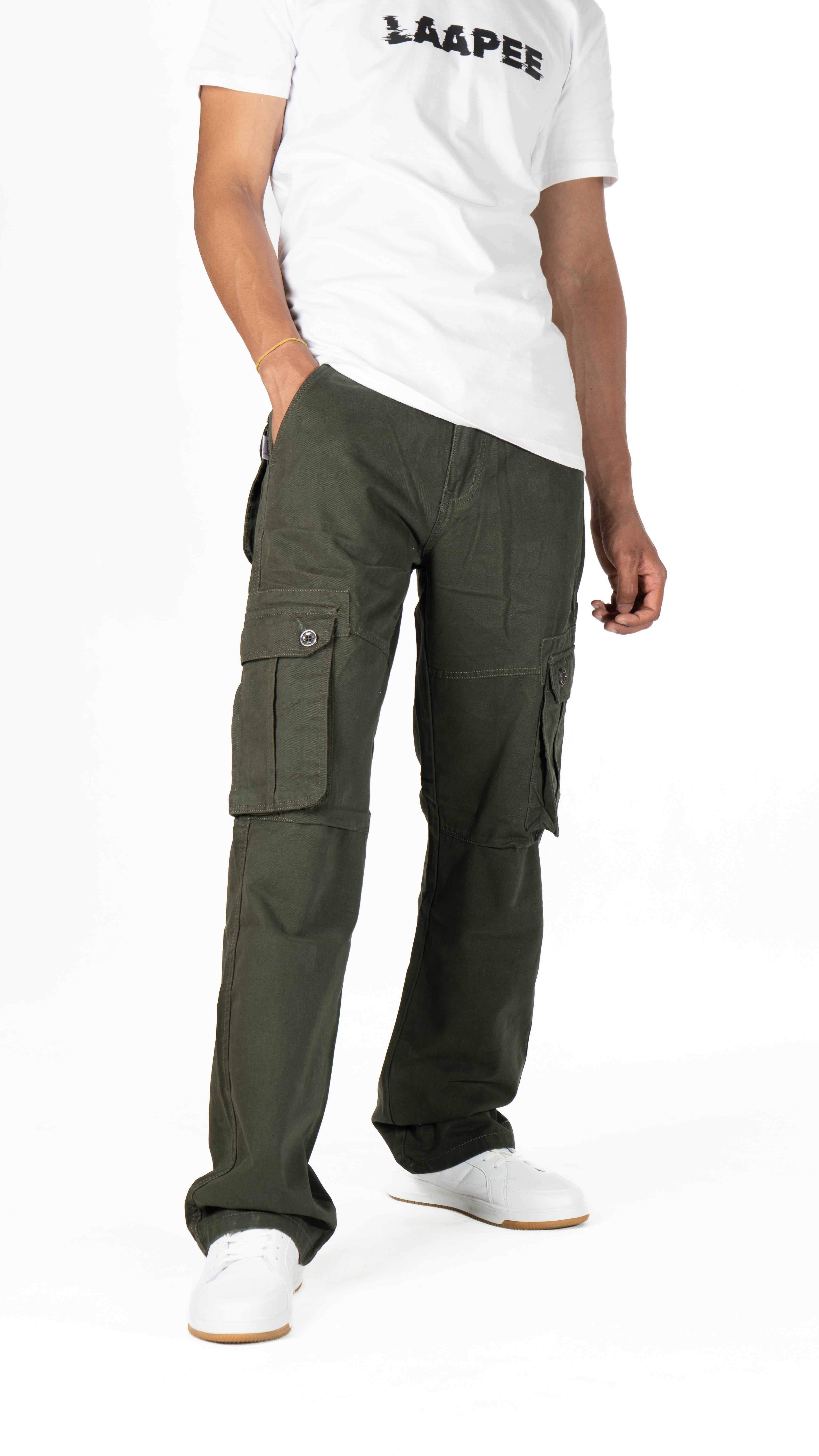 Olive Green 6 Pocket Cargo