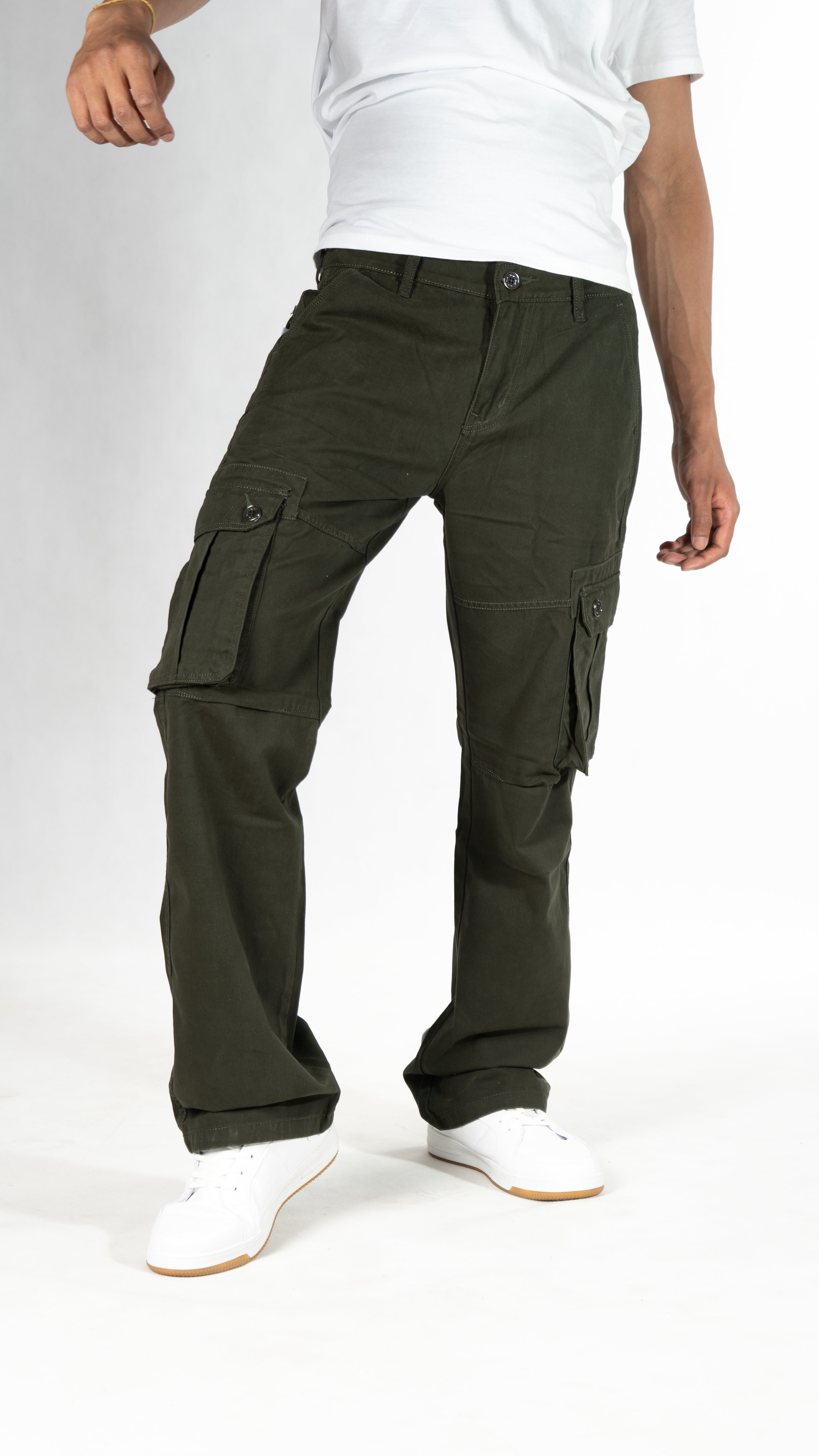 Olive Green 6 Pocket Cargo