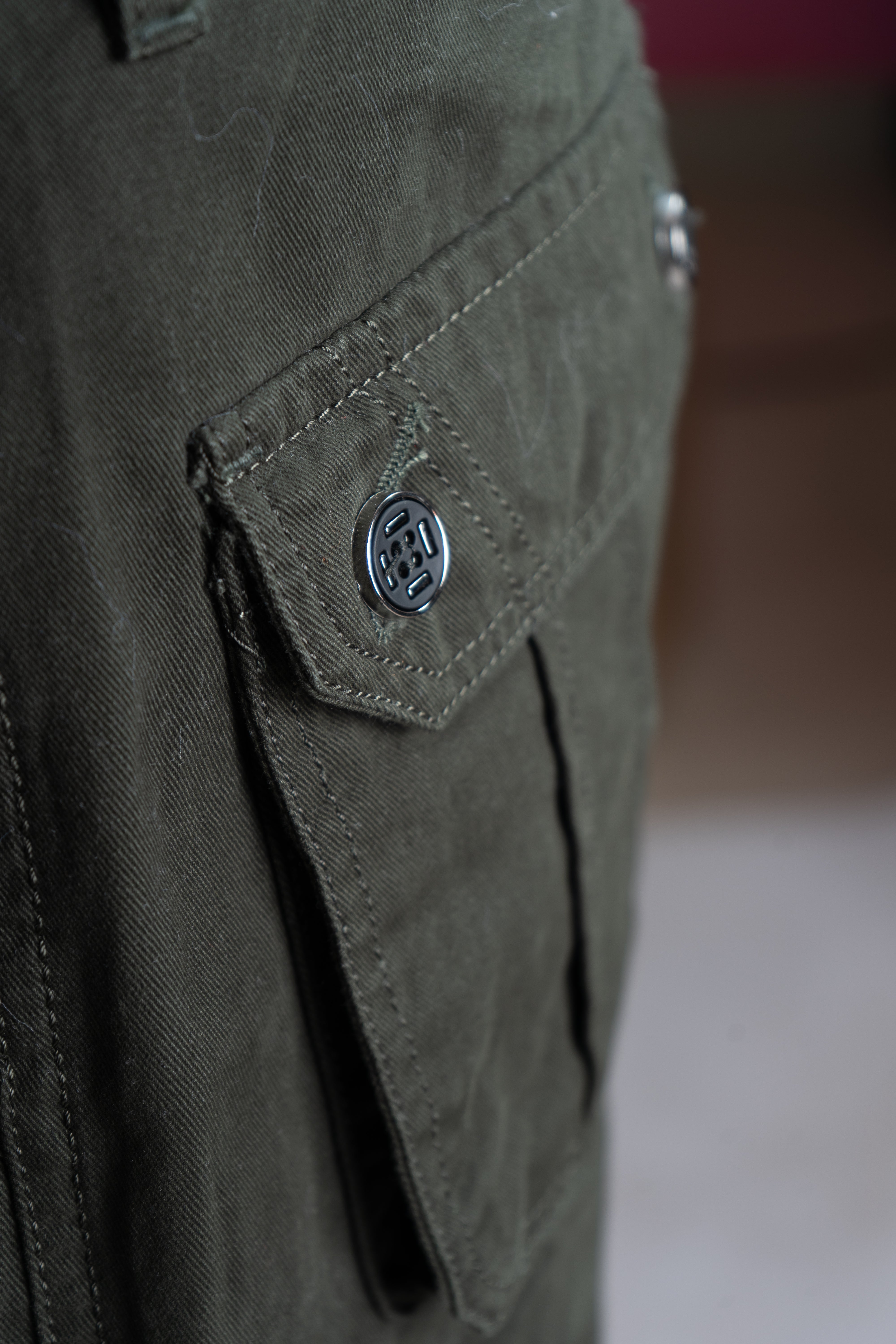 Olive Green 6 Pocket Cargo